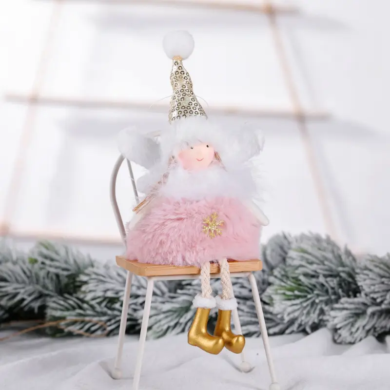 3PC New Angel Doll Christmas Tree Hanging Ornaments Decor Santa Claus Snowman Pendants Decoration For Home Navidad 2024