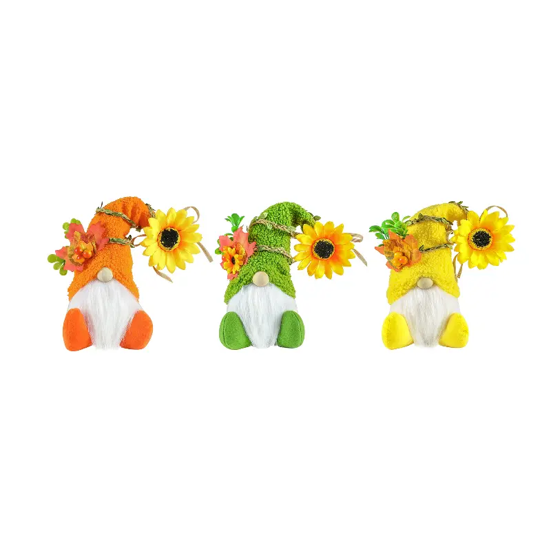 Table Decoration for Thanksgiving Gnome Doll Ornament Harvest Festival Gnomes Plush Doll Maple Leaf Sunflower for Thanksgiving