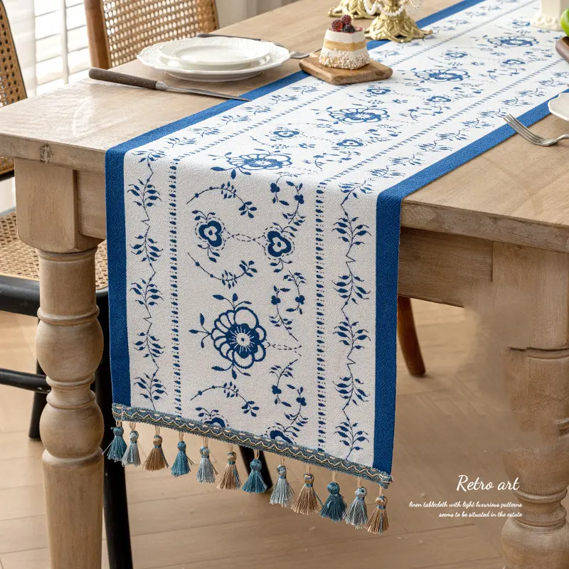 New Retro Dining Table Flag Tablecloth Dining Table Decoration Coffee Table Holiday Living Room Party Dining Table Decoration