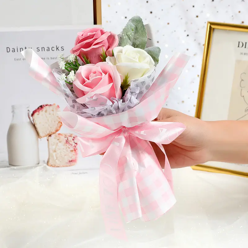 Valentine's Day Creative Gift Rose Soap Flower Bouquet Guest Gift Finished Bouquet Birthday Gift Graduation Bouquet Gifts