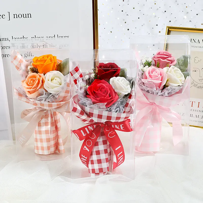 Valentine's Day Creative Gift Rose Soap Flower Bouquet Guest Gift Finished Bouquet Birthday Gift Graduation Bouquet Gifts