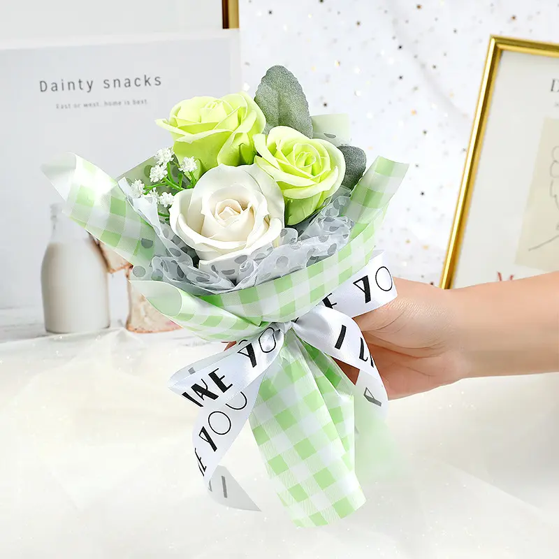 Valentine's Day Creative Gift Rose Soap Flower Bouquet Guest Gift Finished Bouquet Birthday Gift Graduation Bouquet Gifts