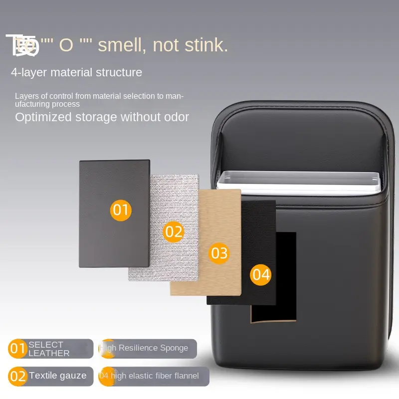 Portable LeatherCar Trash Can Hanging Garbage Garbage StorageStorage BoxWaterproof Strap Handle