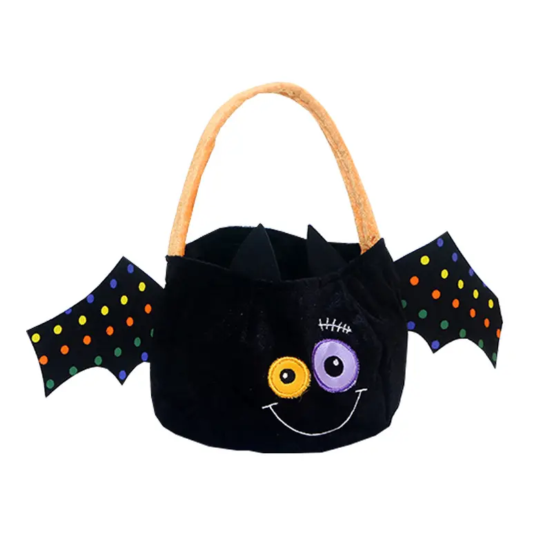Halloween Candy Bag Pumpkin Bat Flannel Gift Packaging Tote Bag Trick or Treat Kids Party Decoration Supplies Party Supplies