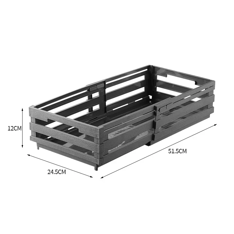 Plastic Expandable Storage Box Industrial Style Pull-Out Clothes Sorting Storage Basket Large Capacity Sundry Storage Basket