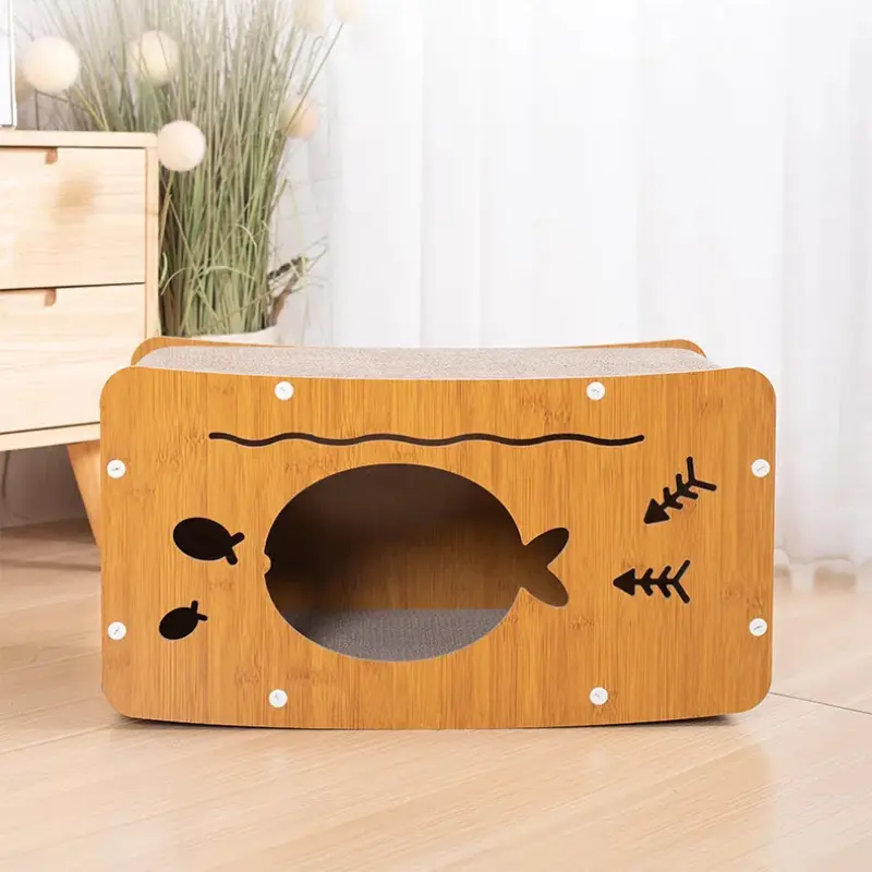 Cat Scratch Board Wear-resistant Claw Board House Nest Integrated House Carton House Universal in All Seasons