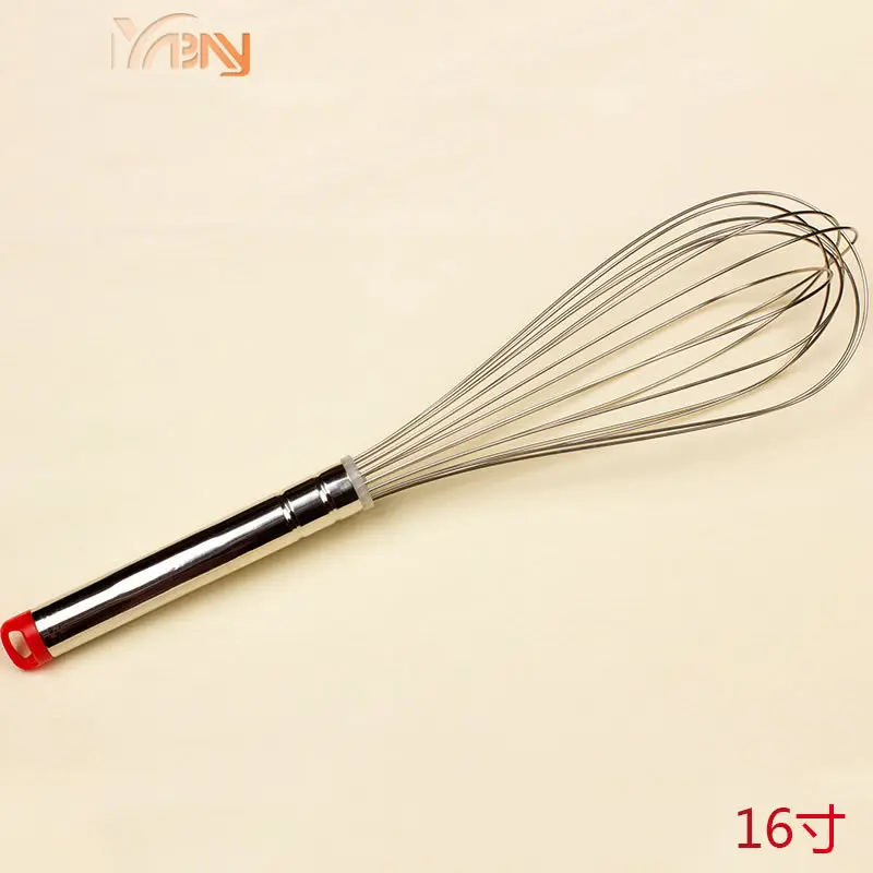 1PCS inches Stainless Steel Balloon Wire Whisk Manual Egg Beater Mixer Kitchen Baking Utensil Milk Cream Butter Whisk Mixer