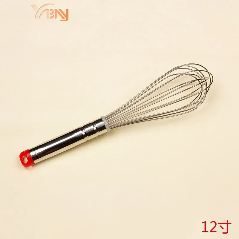 1PCS inches Stainless Steel Balloon Wire Whisk Manual Egg Beater Mixer Kitchen Baking Utensil Milk Cream Butter Whisk Mixer