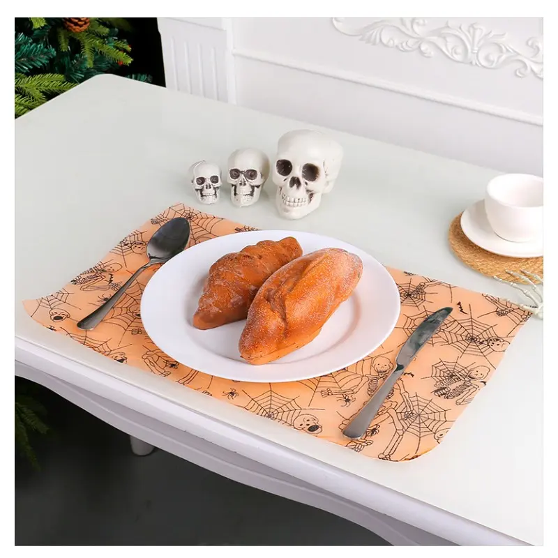 Halloween Tulle Roll Spider Web Tulle Ribbon Pumpkin Bat Print Tulle Roll For Wreath Making Decoration Tablecloth and Table Flag