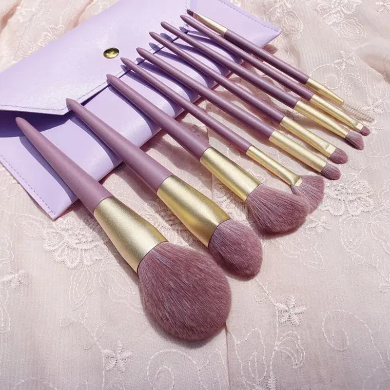 Makeup Brushes RONSLORE 9pcs Little Purple Sweet Potato Premium Beauty Cosmetic Foundation Powder Eyeshadow Makeup Brush Kit
