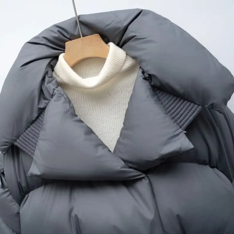 Down Jacket Women White Duck Down Coat Female Streetwear Warm Parkas Removable Sleeves Outwear 2024 Winter Puffer Jacket