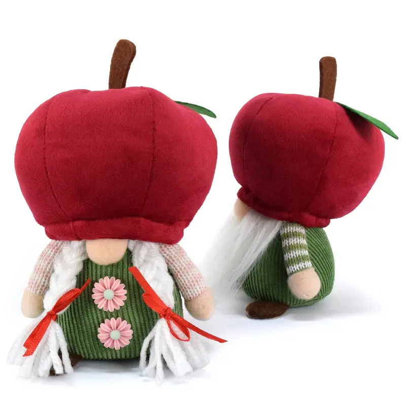 Red Apple Faceless Doll Rudolph Fruit Gnome Doll Ornament Home Accessories Living Room Decoration Holiday Decorations