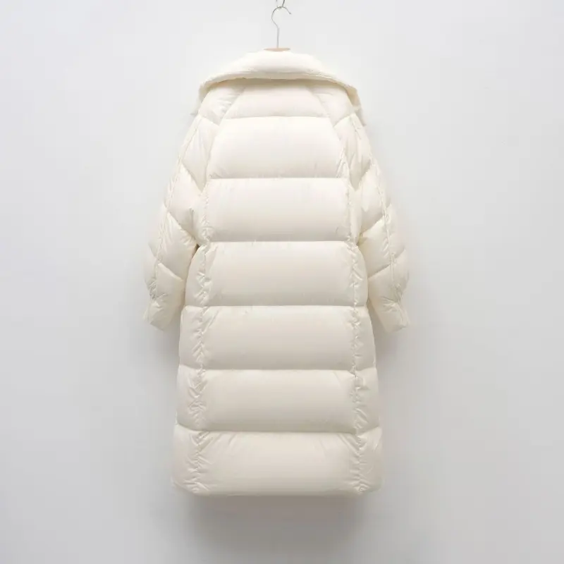 Newest Winter Over The Knee Fluffy Puffer Jacket Women Thickened Warm Loose Casual Down Coat Duck Down Long Down Jacket