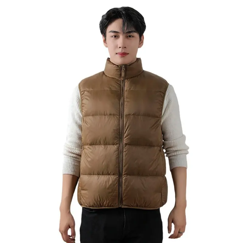Tank Top Winter Jacket Thickened Sleeveless Solid Color Warm Down Windproof Couple Style Men's and Women's Down Jacket Vest