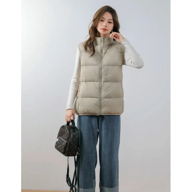 Tank Top Winter Jacket Thickened Sleeveless Solid Color Warm Down Windproof Couple Style Men's and Women's Down Jacket Vest