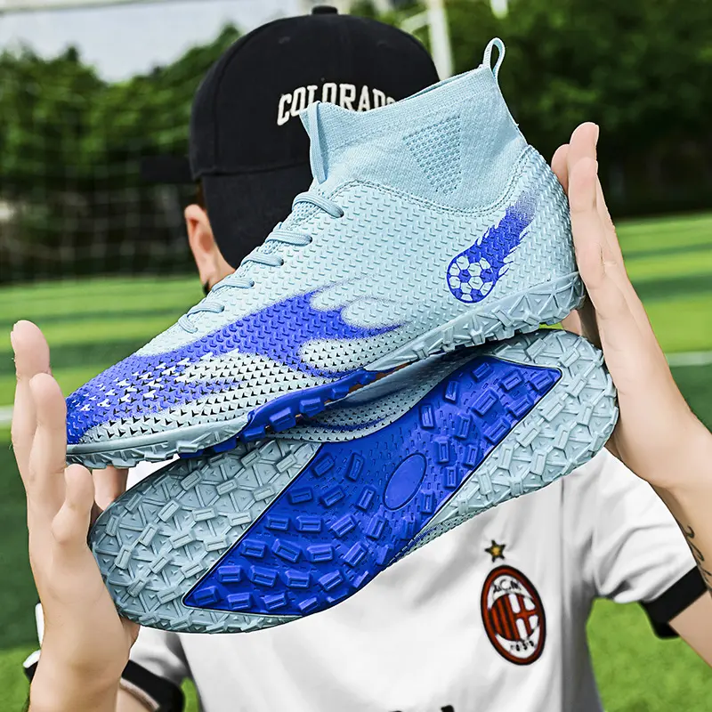 Kids Football Shoes Child's Soccer Boots Indoor Cleats Grass Sneakers Boys Girls Outdoor Athletic Training Long Nail Shoes