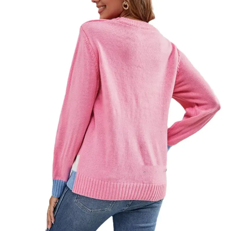 Women Christmas Sweaters Snowman Loose O-neck New Year Casual Autumn Winter Lady Elegant Pullover Sweaters Lugentolo