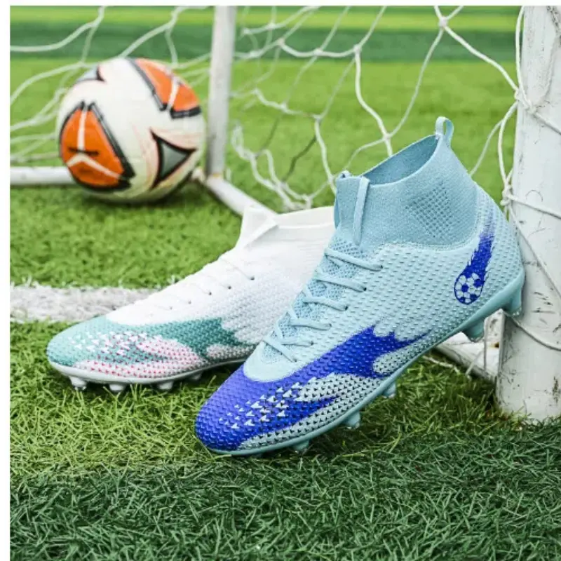 Kids Football Shoes Child's Soccer Boots Indoor Cleats Grass Sneakers Boys Girls Outdoor Athletic Training Long Nail Shoes