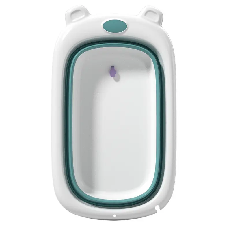 Real Time Temperature Display of Neonatal Baby Bathtub Bathtub Bucket Anti Slip Foldable Bathtub Silicone Children's Bathtub