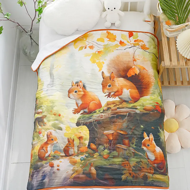 Five Layer Gauze Baby Blanket Bed Sofa Camping Nap Baby Bed Sheet Soft Pure Cotton Home Textile Birthday Gift Blanket Bedroom