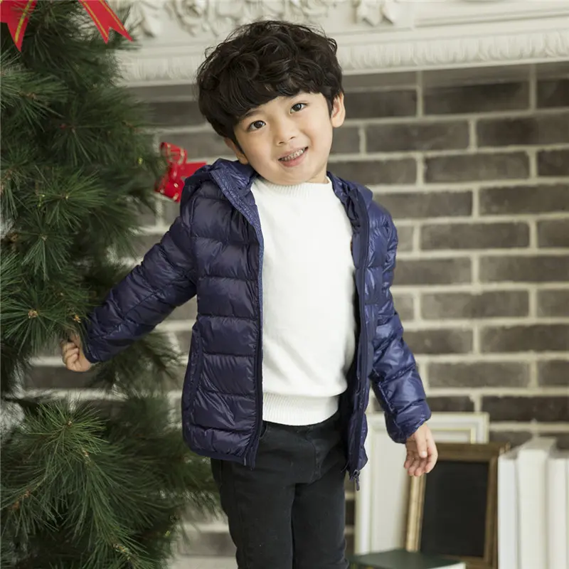 Winter warm down jacket hooded tops coat for boys and girls 1-8 year old baby 2023 new Korean version fashion childrens clothing
