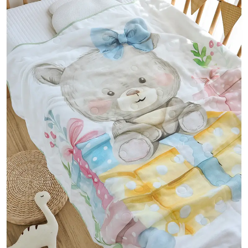 Five Layer Gauze Baby Blanket Bed Sofa Camping Nap Baby Bed Sheet Soft Pure Cotton Home Textile Birthday Gift Blanket Bedroom