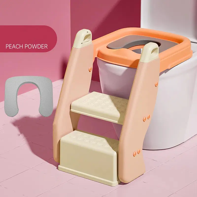 Two-in-one Auxiliary Toilet Ladder Children's Toilet Seat Footstool Infant Baby Ladder Folding Toilet Auxiliary Toilet Seat