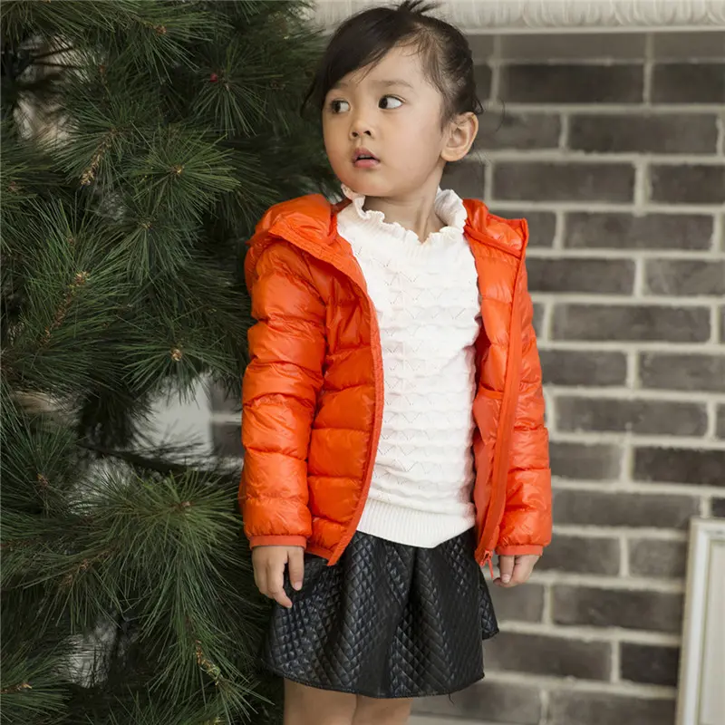 Winter warm down jacket hooded tops coat for boys and girls 1-8 year old baby 2023 new Korean version fashion childrens clothing