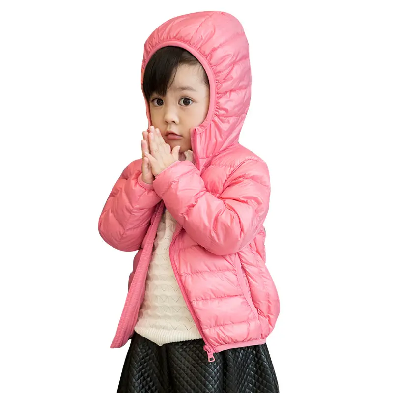 Winter warm down jacket hooded tops coat for boys and girls 1-8 year old baby 2023 new Korean version fashion childrens clothing