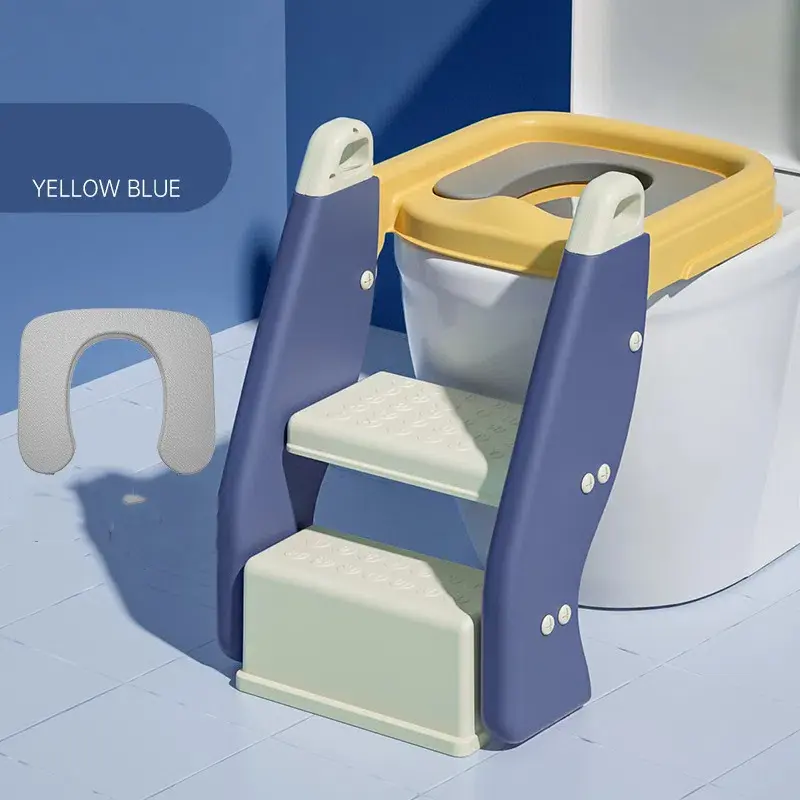 Two-in-one Auxiliary Toilet Ladder Children's Toilet Seat Footstool Infant Baby Ladder Folding Toilet Auxiliary Toilet Seat