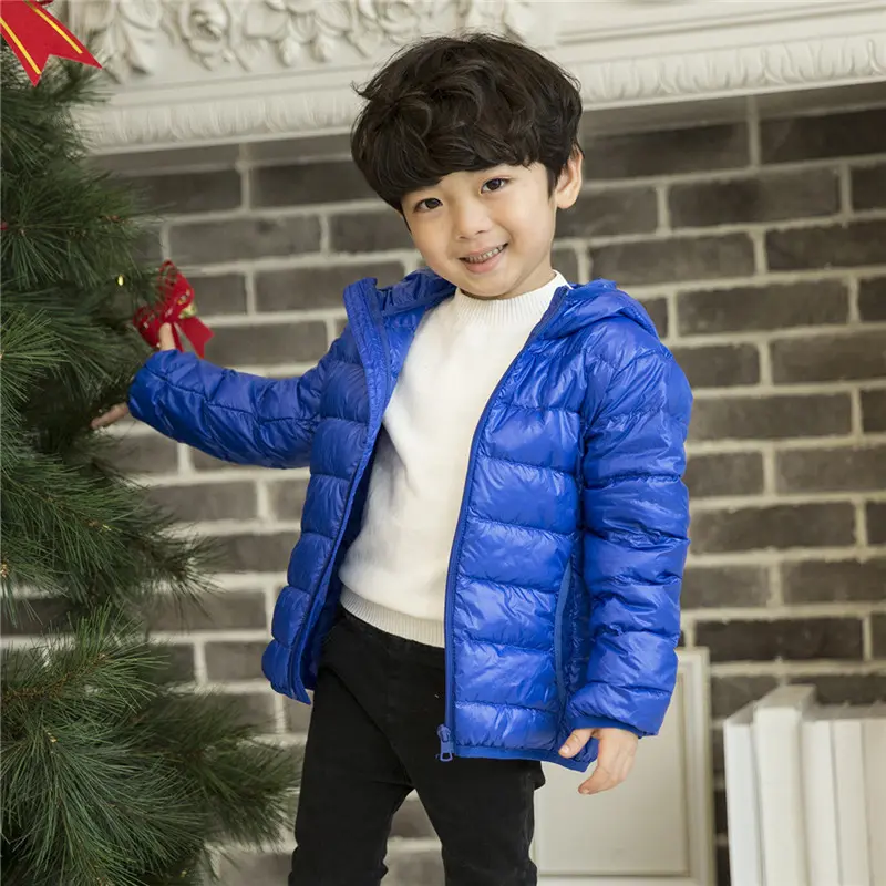 Winter warm down jacket hooded tops coat for boys and girls 1-8 year old baby 2023 new Korean version fashion childrens clothing