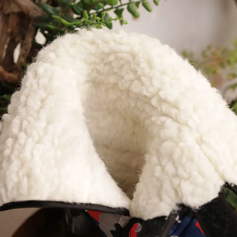 Children's Thick Wool Warm and Cold Resistant Snow Boots Shoes Warm Cold Resistant Mid Tube Waterproof Anti-slip