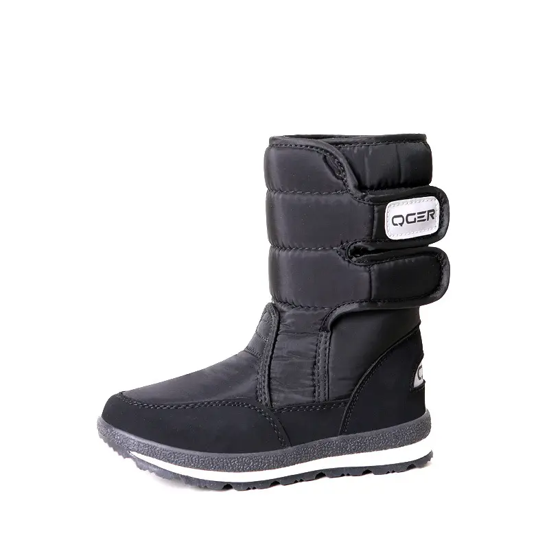 Children's Thick Wool Warm and Cold Resistant Snow Boots Shoes Warm Cold Resistant Mid Tube Waterproof Anti-slip