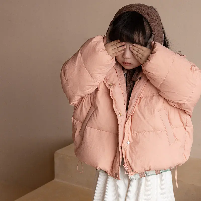 Childrens Korean Down Jacket Bread Jacket Autumn and Winter Boys' and Girls' Hooded Jacket White Duck Down Jackets NEW Jacket