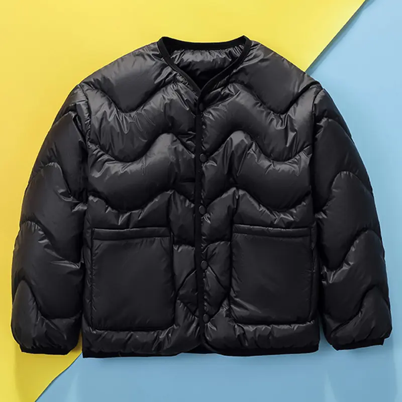 Children Light Down Jackets Winter Kids Clothes Single Breasted Outerwear Jackets for Boys and Girls White Duck Down Fill