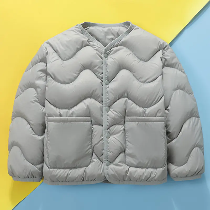 Children Light Down Jackets Winter Kids Clothes Single Breasted Outerwear Jackets for Boys and Girls White Duck Down Fill