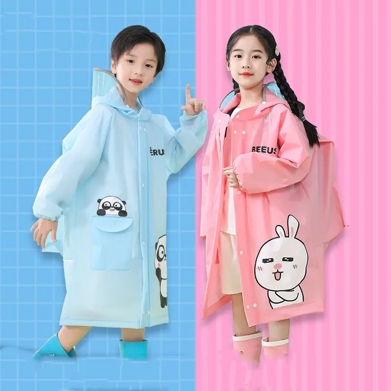 Children's raincoat Girls Boys Kindergarten Preschool Elementary School Preschool Backpack Location Waterproof raincoat for kids