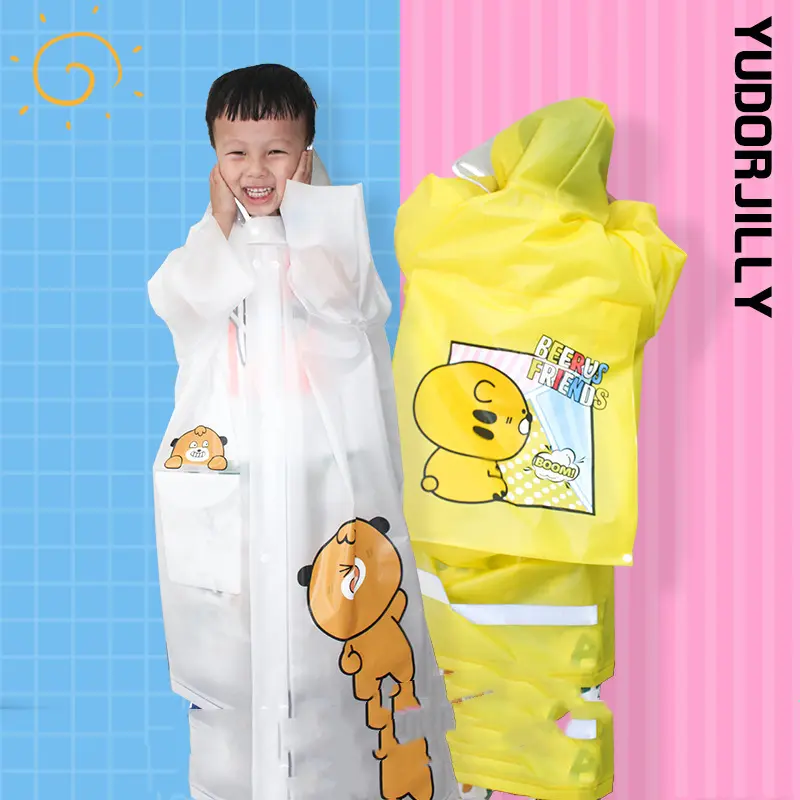 Children's raincoat Girls Boys Kindergarten Preschool Elementary School Preschool Backpack Location Waterproof raincoat for kids