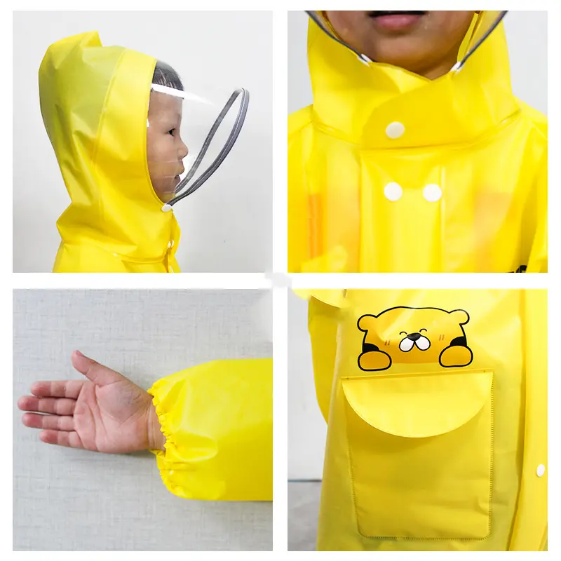 Children's raincoat Girls Boys Kindergarten Preschool Elementary School Preschool Backpack Location Waterproof raincoat for kids