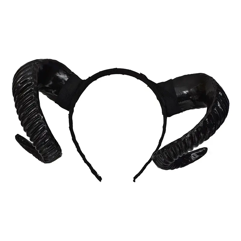 Halloween Devil Headband Prop Christmas Party Simulation Sheep Horn Headband Studio Photo DIY Headwear Hair Accessories