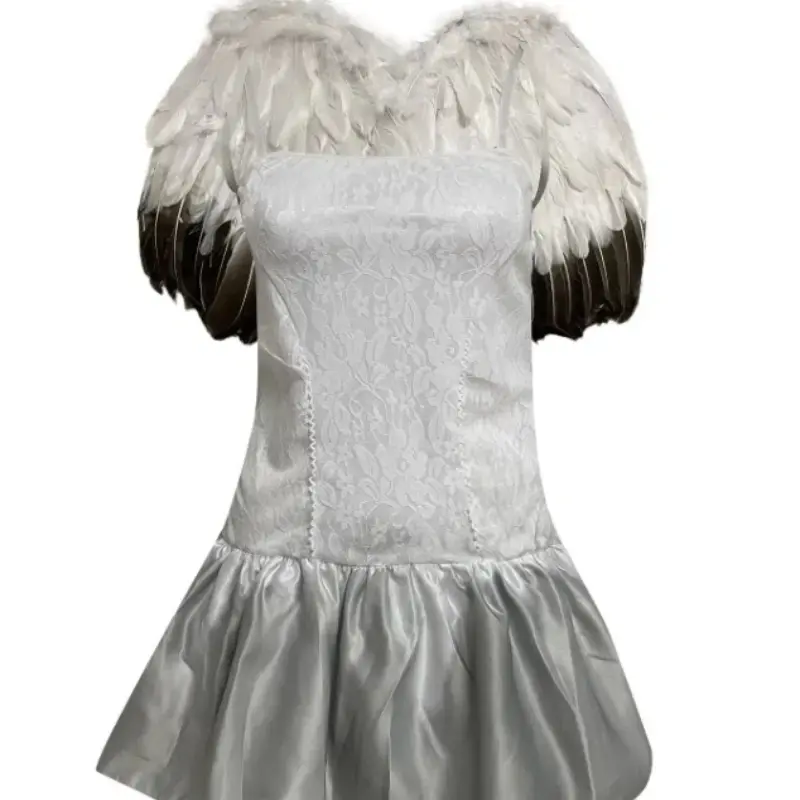 Halloween Cosplay Girl Role Play Outfits Performance Costume Corpse White Black Bride Suits Black Angel Vampire Devil Dress