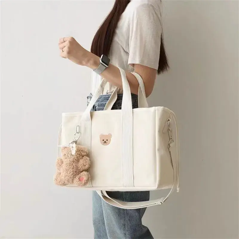 Korean Ins Mommy Bag Large Capacity Bear Handheld Hanging Bag New Lightweight Storage Mommy and Baby BagBaby Diaper Bag