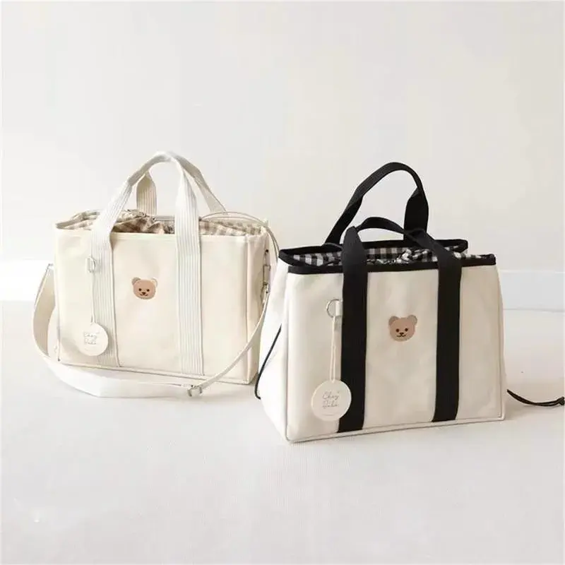 Korean Ins Mommy Bag Large Capacity Bear Handheld Hanging Bag New Lightweight Storage Mommy and Baby BagBaby Diaper Bag