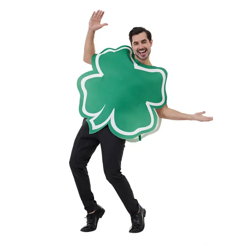 Ireland Day Leprechaun Cosplay Green Top Suit Costume Halloween Group Performance Suit for Adult Man Cosplay Costumes