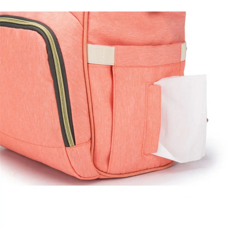 New Foldable Bed Diaper Bag with Changing Station Insulated Pocket and Large Capacity Multifunctional Double Shoulder Mommy Bag