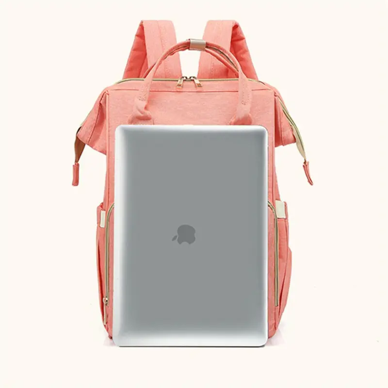 New Foldable Bed Diaper Bag with Changing Station Insulated Pocket and Large Capacity Multifunctional Double Shoulder Mommy Bag
