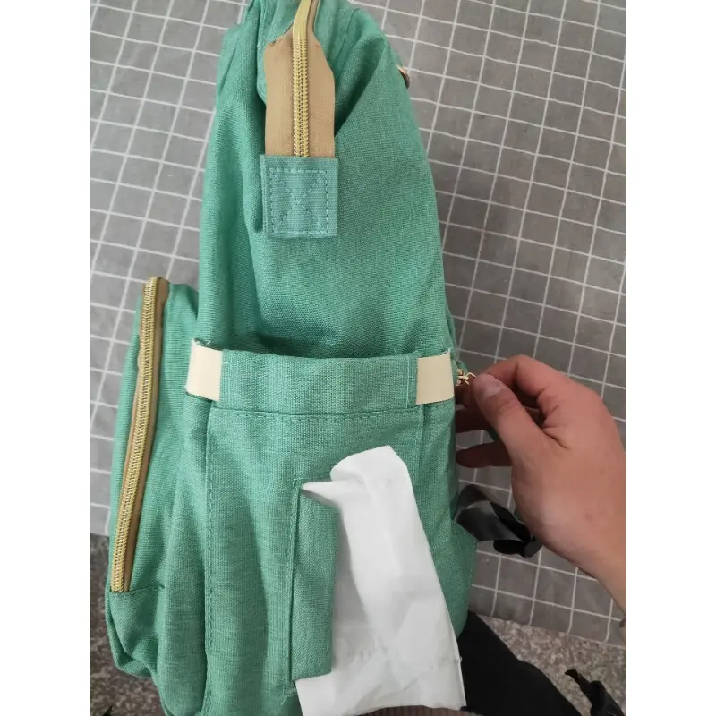 New Foldable Bed Diaper Bag with Changing Station Insulated Pocket and Large Capacity Multifunctional Double Shoulder Mommy Bag