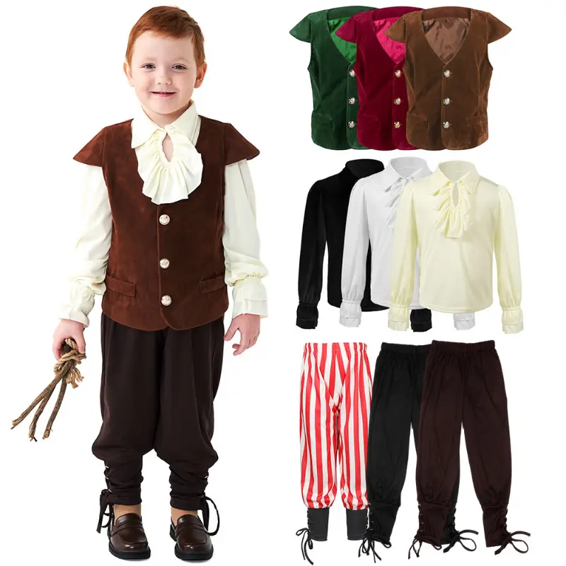 Vampire Renaissance Victorian Flanged Medieval Halloween Costume Pirate Knight Cosplay Costumes Black Clover Performance