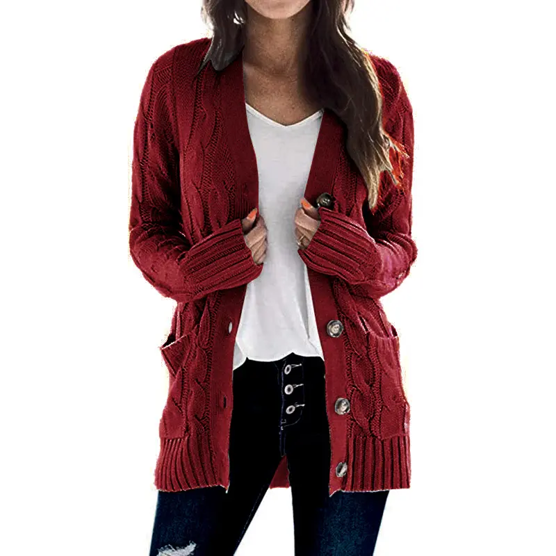 Leisure Time Women's Open Front Knit Cardigan Long Sleeve Knit Sweater Casual Solid Classy Sweater Jacket Chunky Outwear Coats