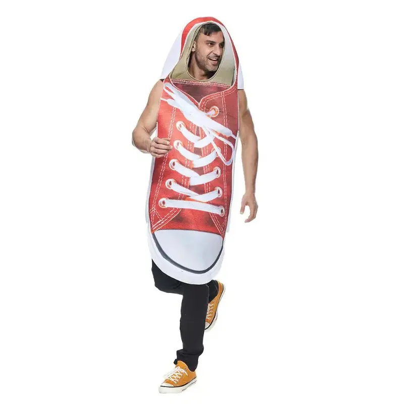 Zawaland Halloween Funny Canvas Shoes Play Costume Couple Carnival Party Men Performance Suits Women Festivals Spoof Clothing